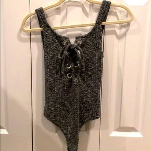 Express gray bodysuit
